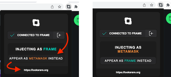 Connect your Trezor to LooksRare using Frame